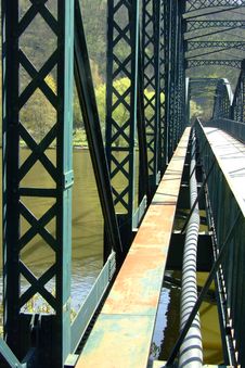 Old Steel Bridge Stock Photo