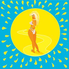 A Girl In The Sun Royalty Free Stock Image A Girl In The Sun Royalty Free Stock Image