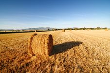 Rolls Of Hay Against Mountains. Royalty Free Stock Image Rolls Of Hay Against Mountains. Royalty Free Stock Image