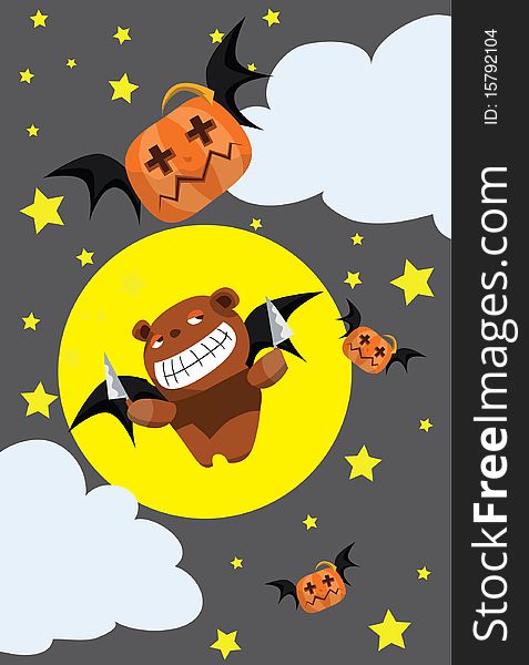 The bear bat and pumpkin bat