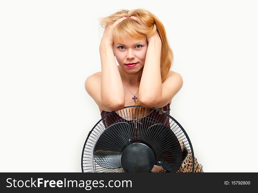 Girl and the fan