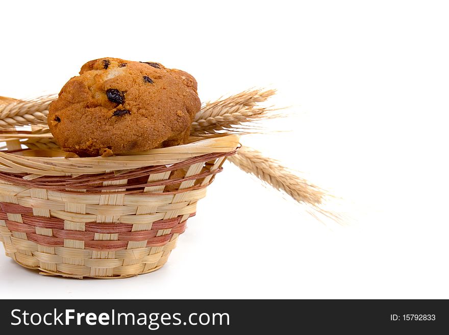 Fruit-cake isolated on a white background