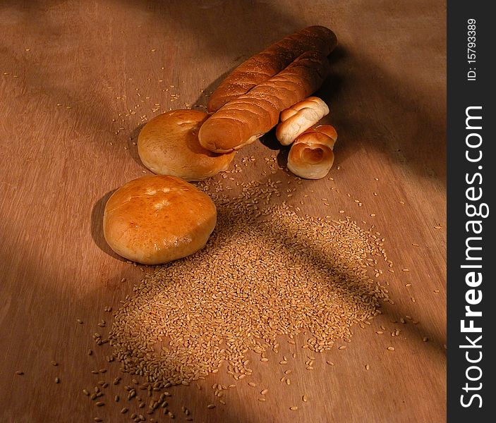 Variety of breads still life. Variety of breads still life