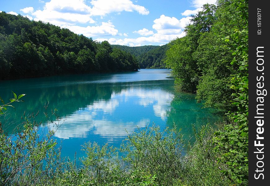 Lake at the Plitvice National park in Croatia. Lake at the Plitvice National park in Croatia