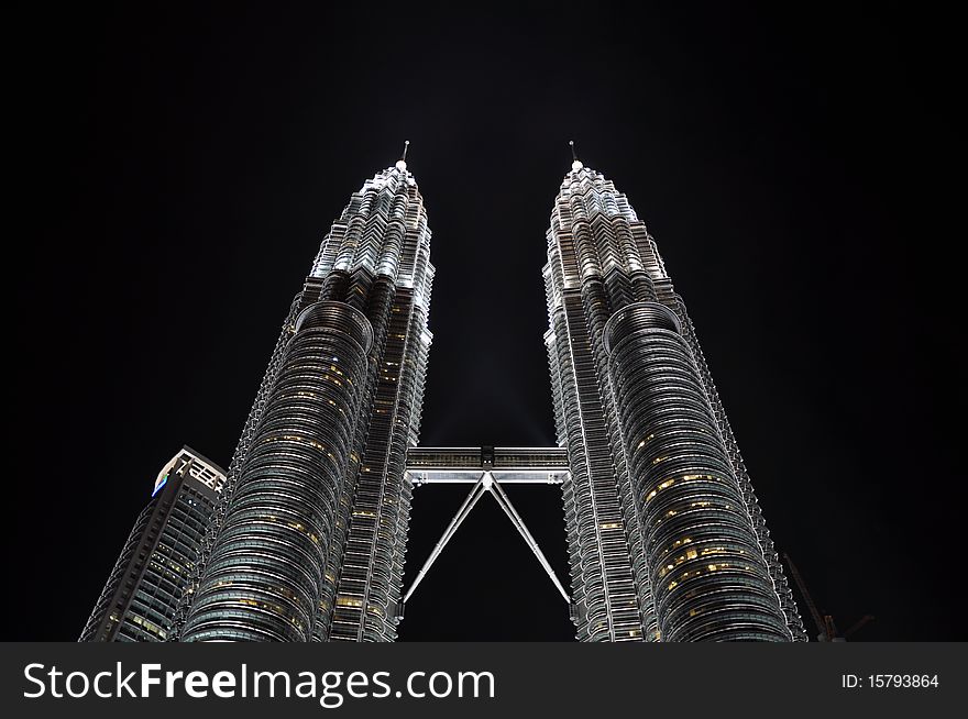 Twin Towers KL at Night