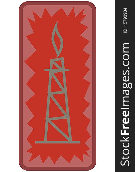 Oil tower  sketch and design elements