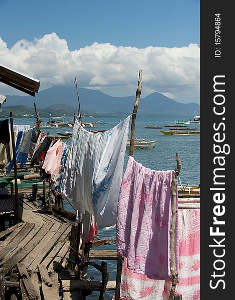 Known as the last frontier of the Philippines, Palawan Island is fabled for treasure, pirates in the many hundreds of islands around it. People live a simple life and this shot shows the home of a fisherman and his family living off the sea.