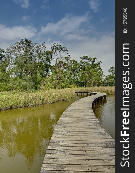 A Slient and the nature scene of Wetland Park in HK. A Slient and the nature scene of Wetland Park in HK.