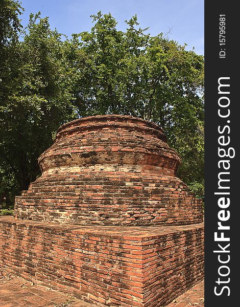 Pagoda in Ayuthaya center of Thialand