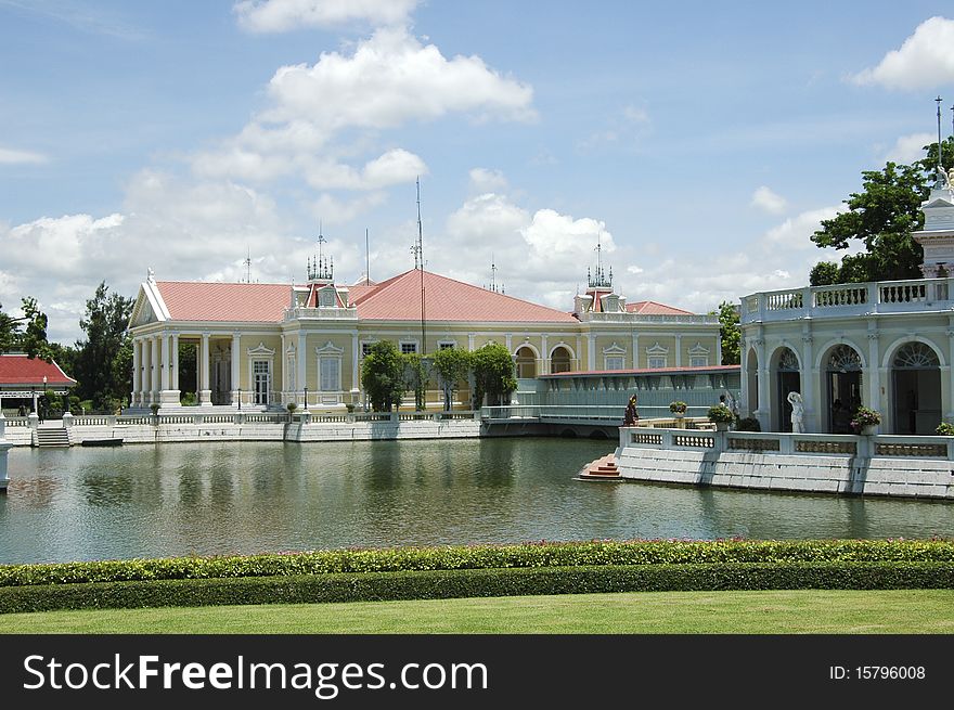 Building has a traditional elegant white  outstanding. Building has a traditional elegant white  outstanding.