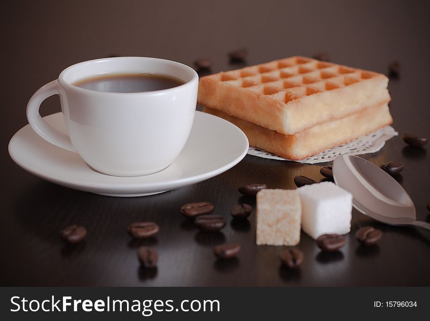 Coffee With Wafers