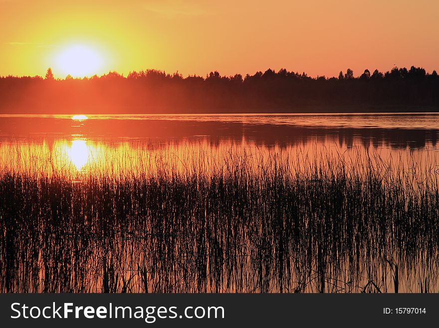 Sunset On The Lake.