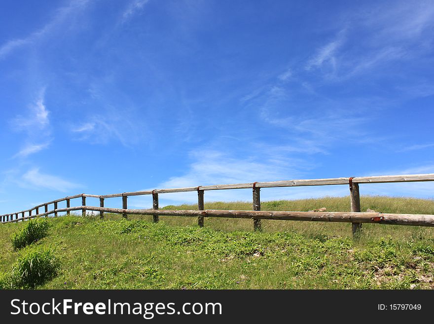 The fence at the Utsukushigahara Highlands in Japan.