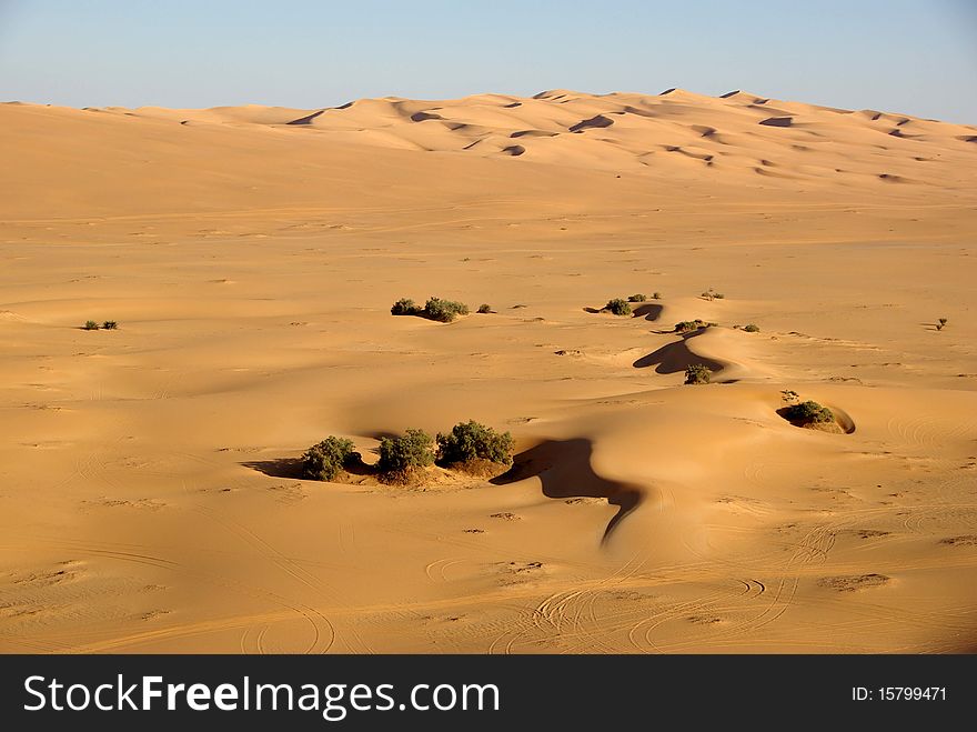 Sand sea in the desert of Libya, in Africa