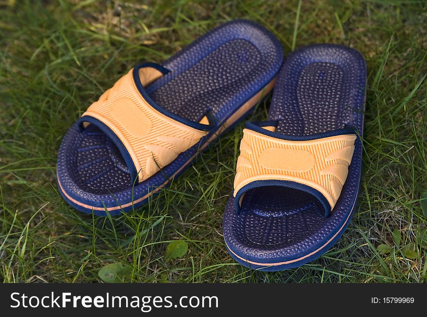 Photo of flip-flops on the grass