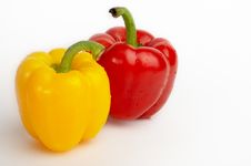 Yellow And Red Sweet Pepper Stock Photography Yellow And Red Sweet Pepper Stock Photography