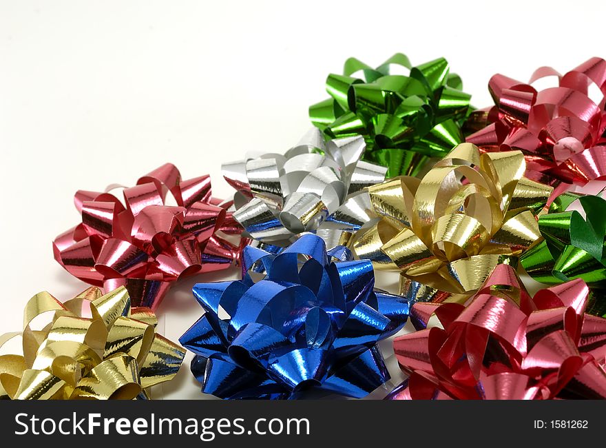 Photo of Various Color Gift Bows - Holiday and Birthday Related