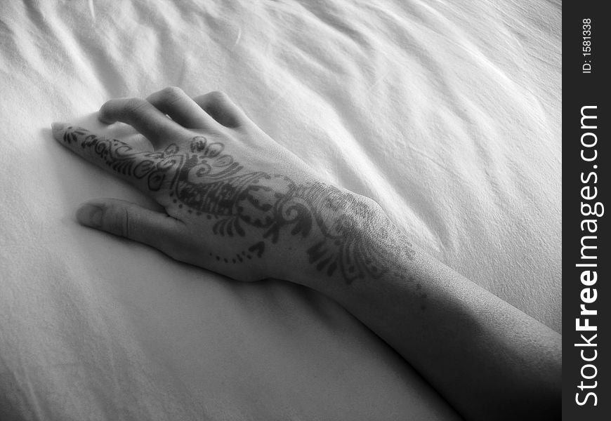 Hand tattoo from the middle east. Hand tattoo from the middle east