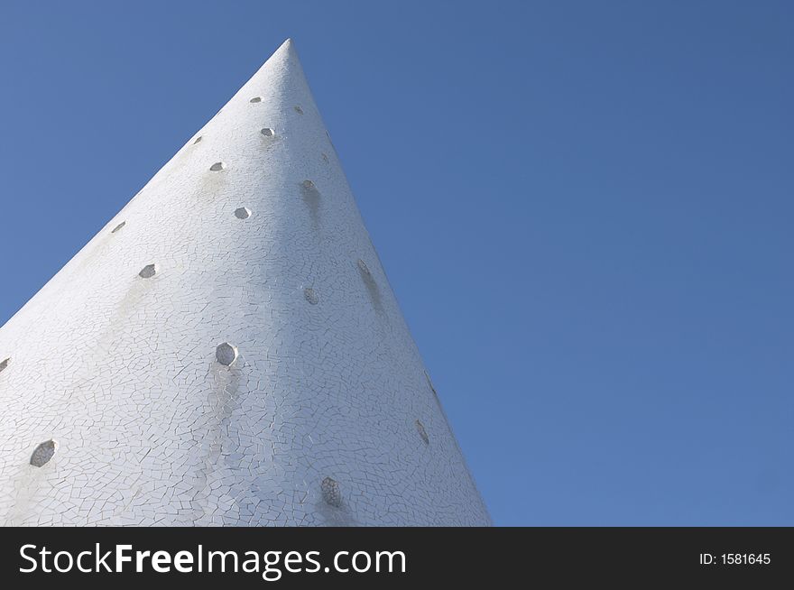 White cone of trencadis, architecture