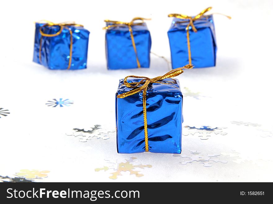 Four Christmas Gift Ornaments
