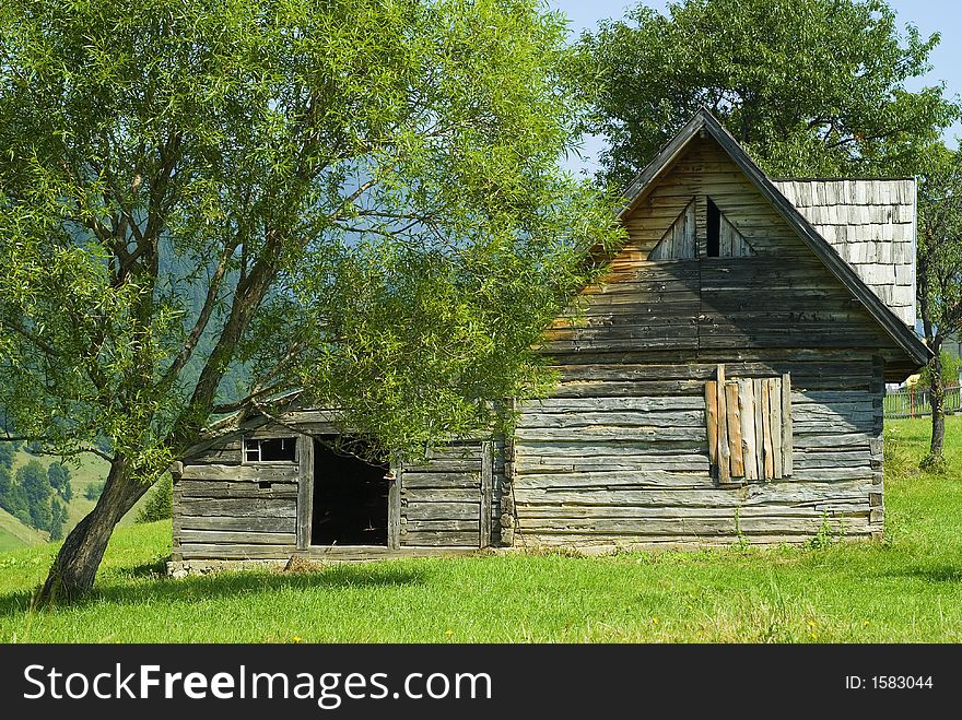 Abandoned house in the mountains. Abandoned house in the mountains