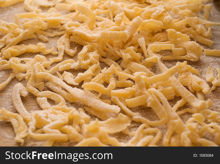 Dried home made vermicelli pasta. Dried home made vermicelli pasta