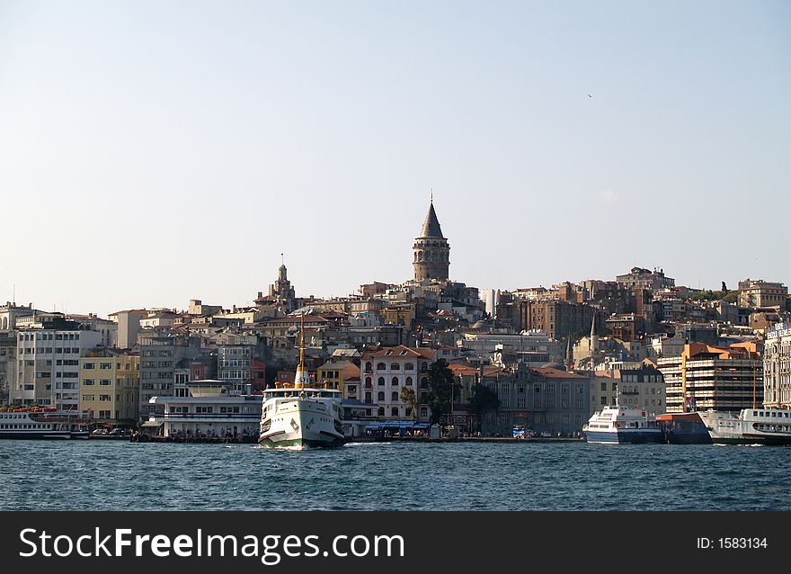 View Of The Bosporus And Galata Tower