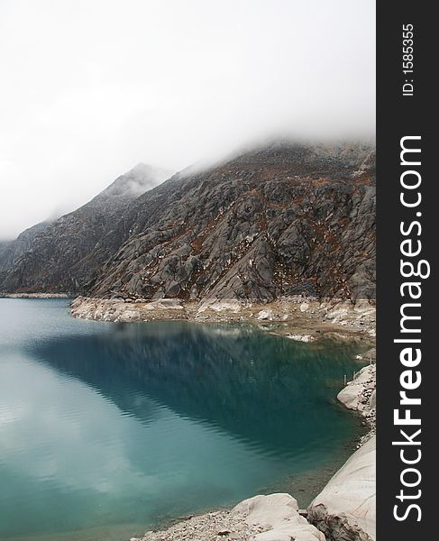 Blue lake in Cordilleras mountain. Blue lake in Cordilleras mountain