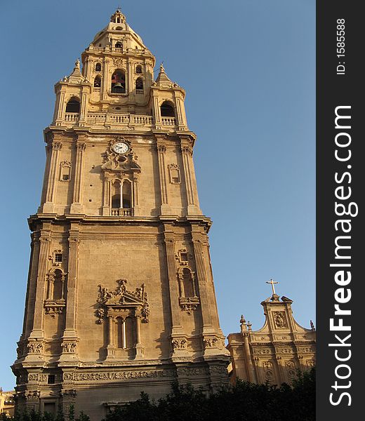 Church bell tower in Spain
