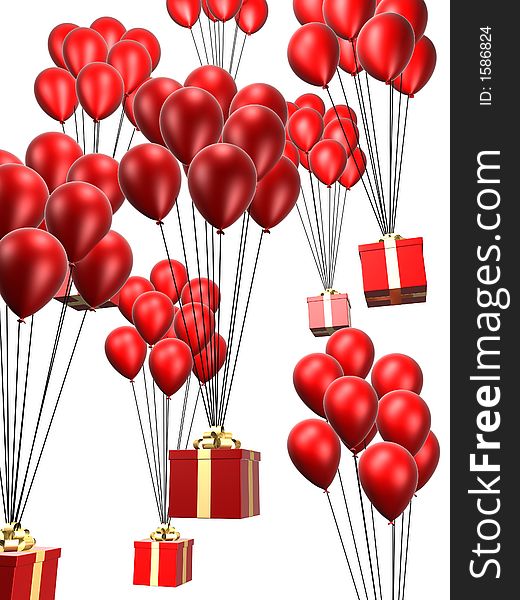 Presents And Balloon