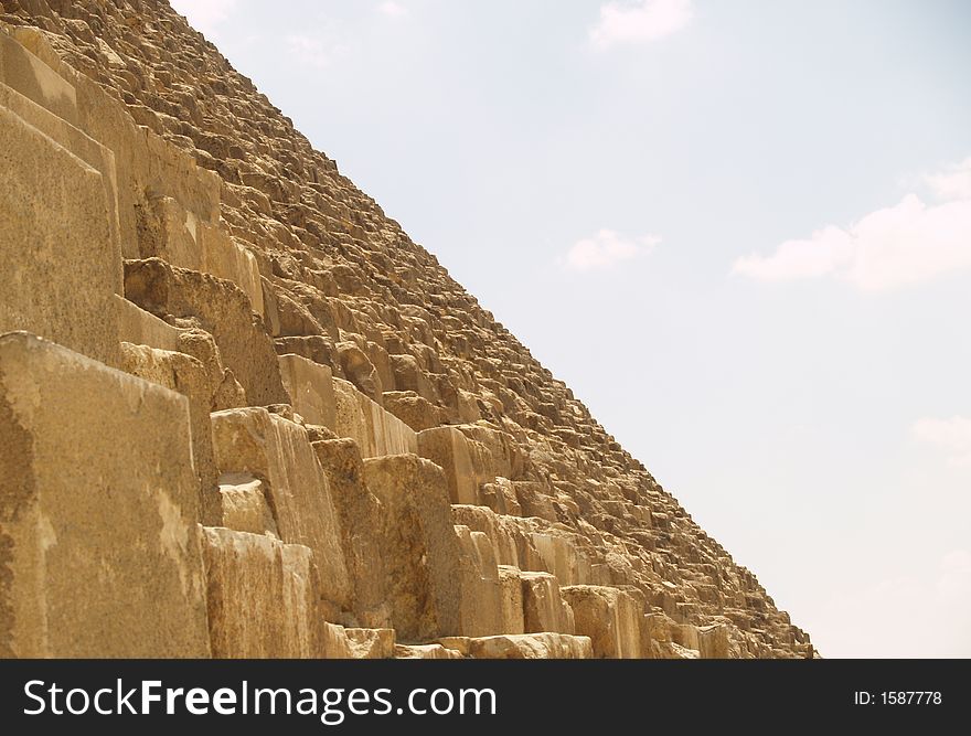 The side of the main pyramid. The side of the main pyramid