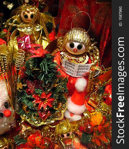 Photo of Christmas ornaments and decoration. Photo of Christmas ornaments and decoration