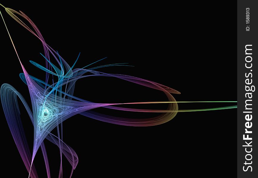 Multicolored hyperbola - abstract high quality 10 mpix render