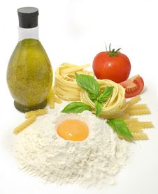 Pasta Ingredients Royalty Free Stock Photography Pasta Ingredients Royalty Free Stock Photography