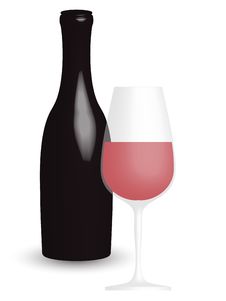 Wine Bottle And Wine Glass Stock Photo Wine Bottle And Wine Glass Stock Photo