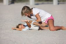 Mother And Son On Beach Royalty Free Stock Photo Mother And Son On Beach Royalty Free Stock Photo