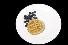 Waffle And Berry Stock Photo
