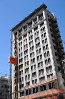 Historic Building Undergoes Renovation Royalty Free Stock Photography