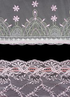 Collage Lace With Pattern On Black Background Stock Photography Collage Lace With Pattern On Black Background Stock Photography