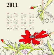 Template For Calendar 2011 Stock Image Template For Calendar 2011 Stock Image