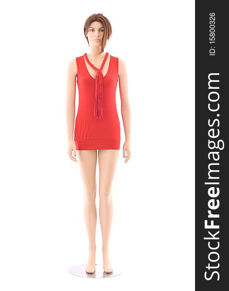 Mannequin in red clothing | Isolated