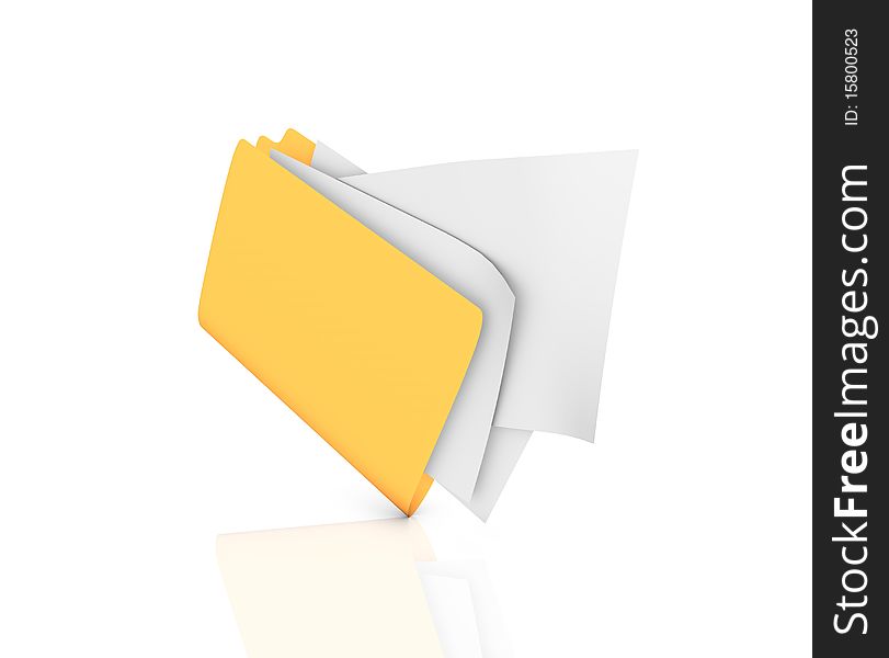 3d folder in white back ground