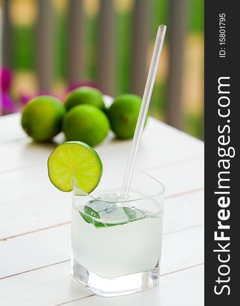 Glass of lime juice