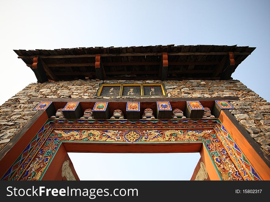 Traditional tibetan house in chiangmai thailand