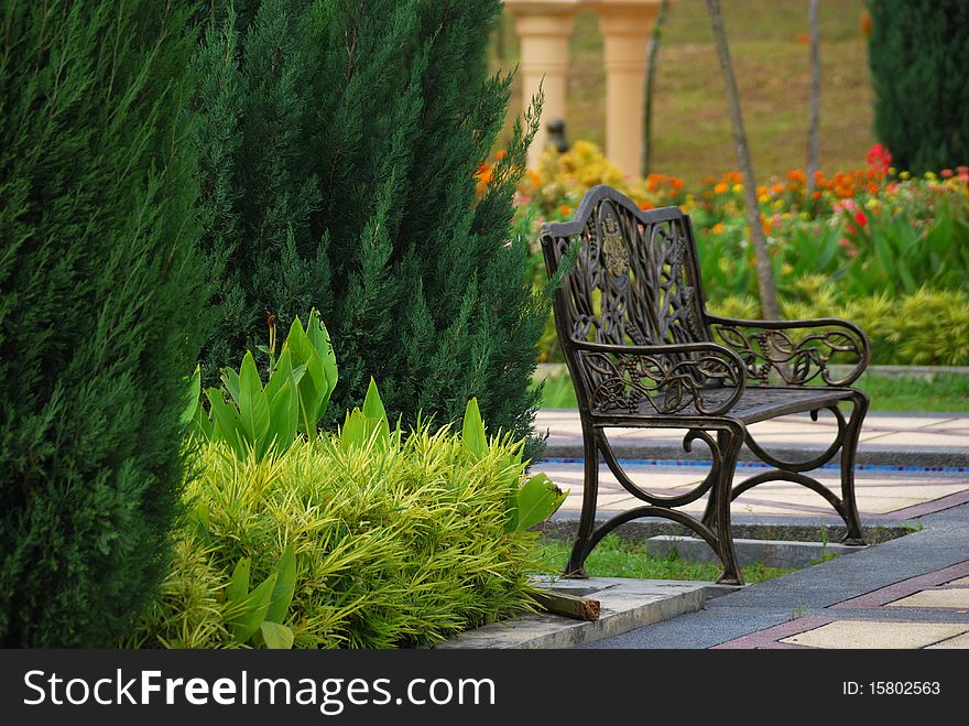 Photo of cast iron garden chair
