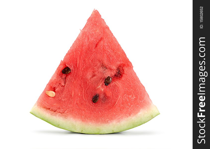 A ripe juicy watermelon isolated on white background