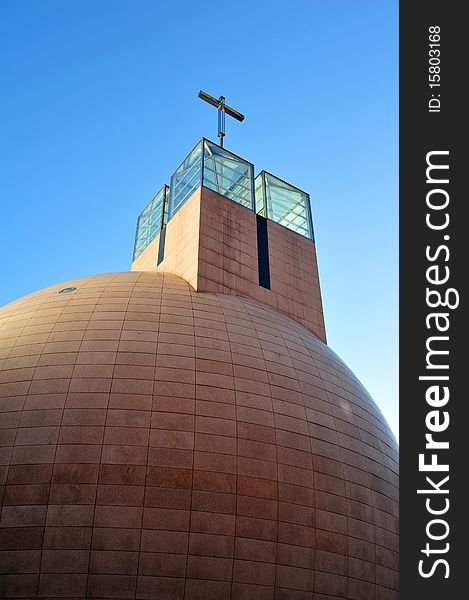 Modern architecture of Church Ste-TrinitÃ© in Geneva, Switzerland. Modern architecture of Church Ste-TrinitÃ© in Geneva, Switzerland