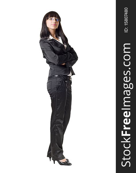 Businesswoman folding her arms