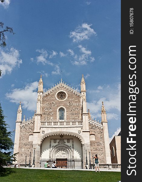 Iglesia de Los Jeronimos, near the museum of Prado in Madrid, Spain.