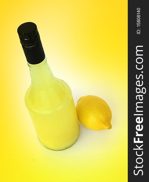 Natural Organic Lemon Juice and a lemon.